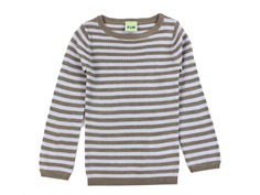 FUB hazel melange/ice striped knit sweater merino wool